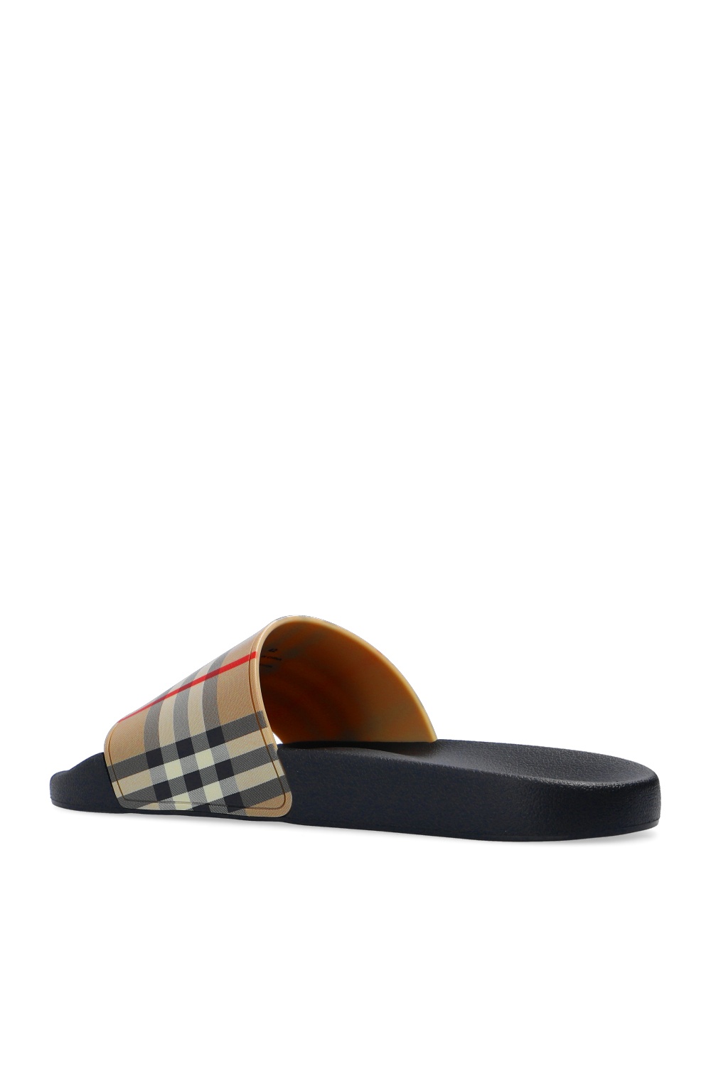 burberry twill Rubber slides